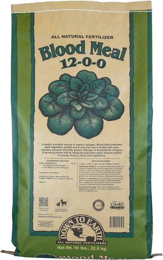 Blood Meal Fertilizer Mix 12-0-0, 50 Lb