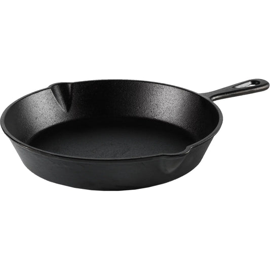 10.5" Cast Iron Skillet with Handle Black